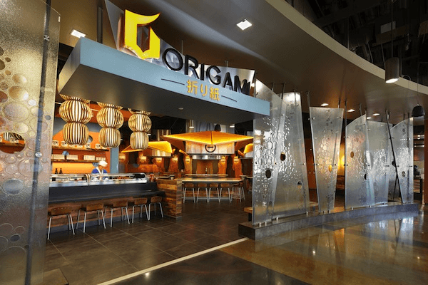 Origami dining venue inside Turner Place at Virginia Tech